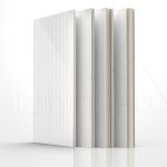 Painéis Isotérmicos ou Isopainel com núcleo de painel de EPS (isopor), PUR e PIR ou Lã de Rocha