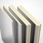 Painéis Isotérmicos ou Isopainel de canto com núcleo de painel de EPS (isopor), PUR e PIR ou Lã de Rocha