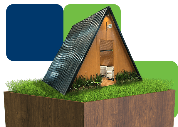 Construtivo isotérmico | Chalé com Sistema Isotérmico Thermo-Iso Construção de chalé com sistema isotérmico Thermo-Iso no Mato Grosso do Sul