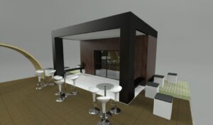 Residência modular tipo container com cobertura e fechamento isotérmico