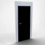 Porta Office Door preta com design elegante e isolamento eficiente